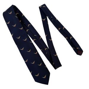 VTG DESIGNER COLLECTION by REGAL 3" Wide Mens Neck Tie Pheasant Tie EUC